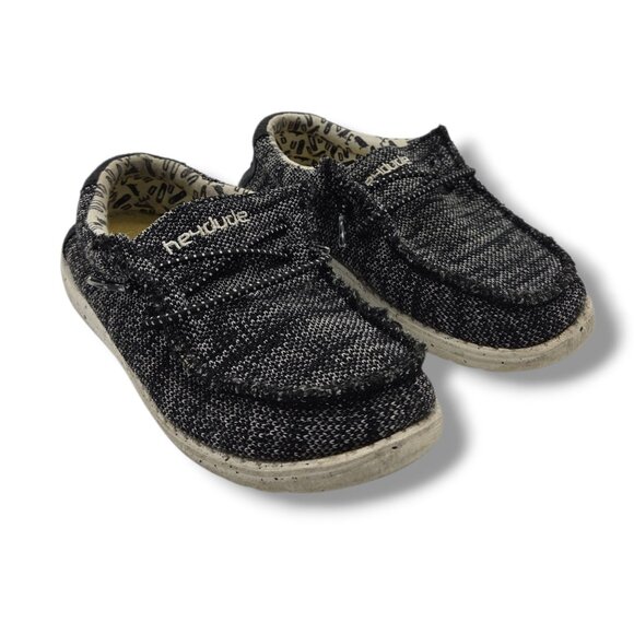 Hey Dude Wally Youth Shoes Child 13 Sox Skater Black - Picture 2 of 9